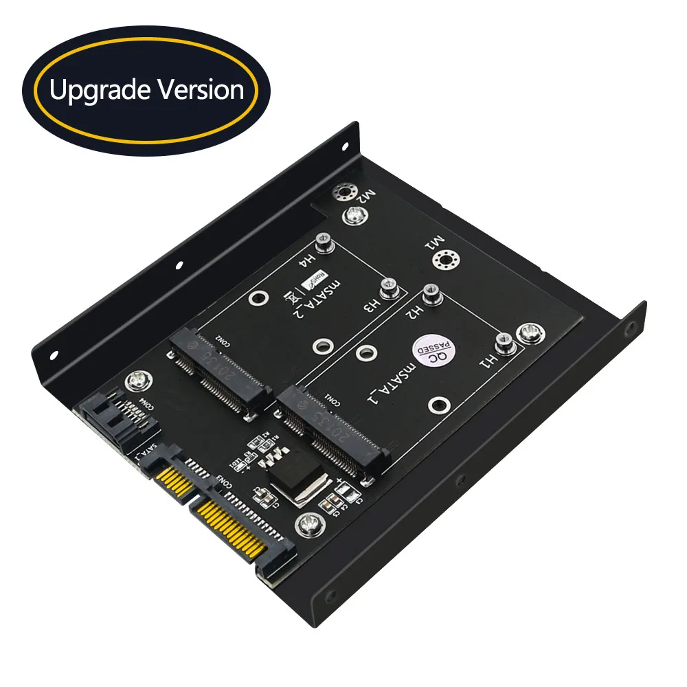 

Переходник MSATA-SATA с двойным MSATA SSD на двойной SATA 3,0 адаптер MSATA SSD конвертер переходная карта для ПК ноутбука дополнительная карта + кронштейн для жесткого диска 3,5 дюйма