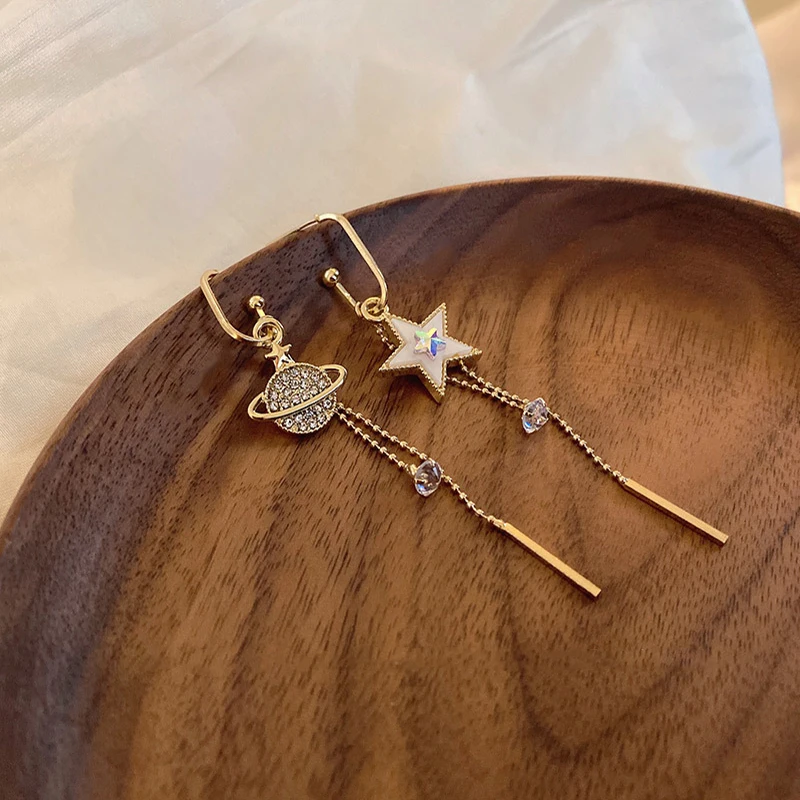 

PERMIH New Women's Earrings Star Earrings New Gold Color Long Tassel Drop Earrings For Women Acrylic Earrings 2021 Trend Jewelry