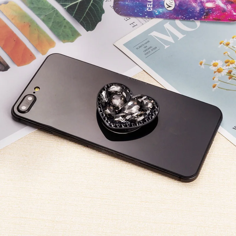 Сердце бриллиантовый многофункциональный держатель для телефона крепление