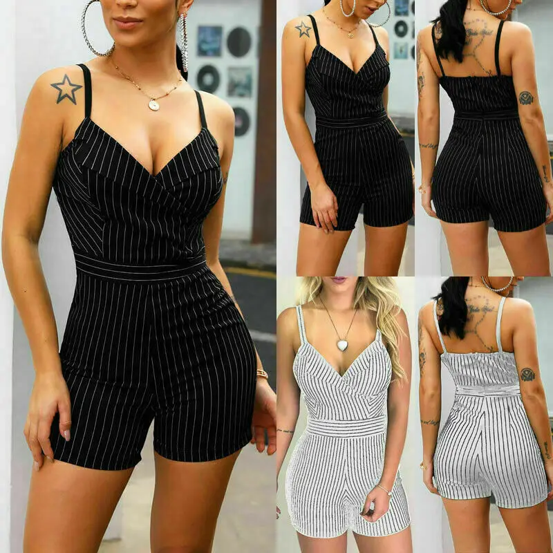 

2020 Summer Women Ladies Mini Playsuit Jumpsuit Romper Summer Beach Casual Shorts Mini Pants S-XL