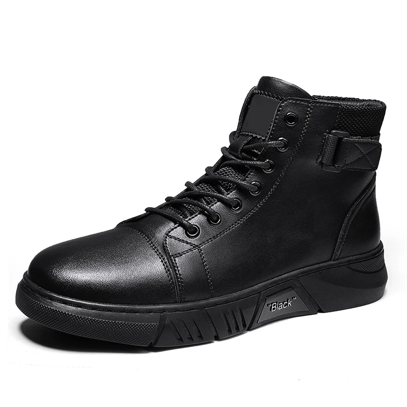 

New Fashion Mens High Top Sneaker Vulcanize Shoes Ankle Boots Men Sports Shoes Skateboard Shoes Lace Up Casual Waterproof Boots