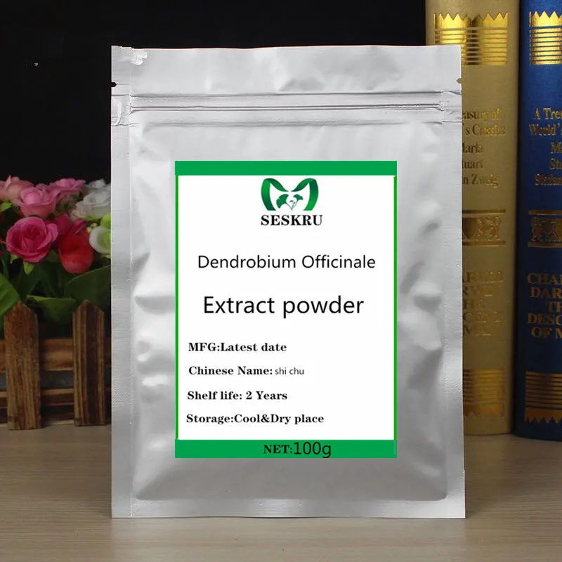 

100% Natural Dendrobium Officinale Extract powder can lower blood lipids, enhance immune function, and prolong lifespan