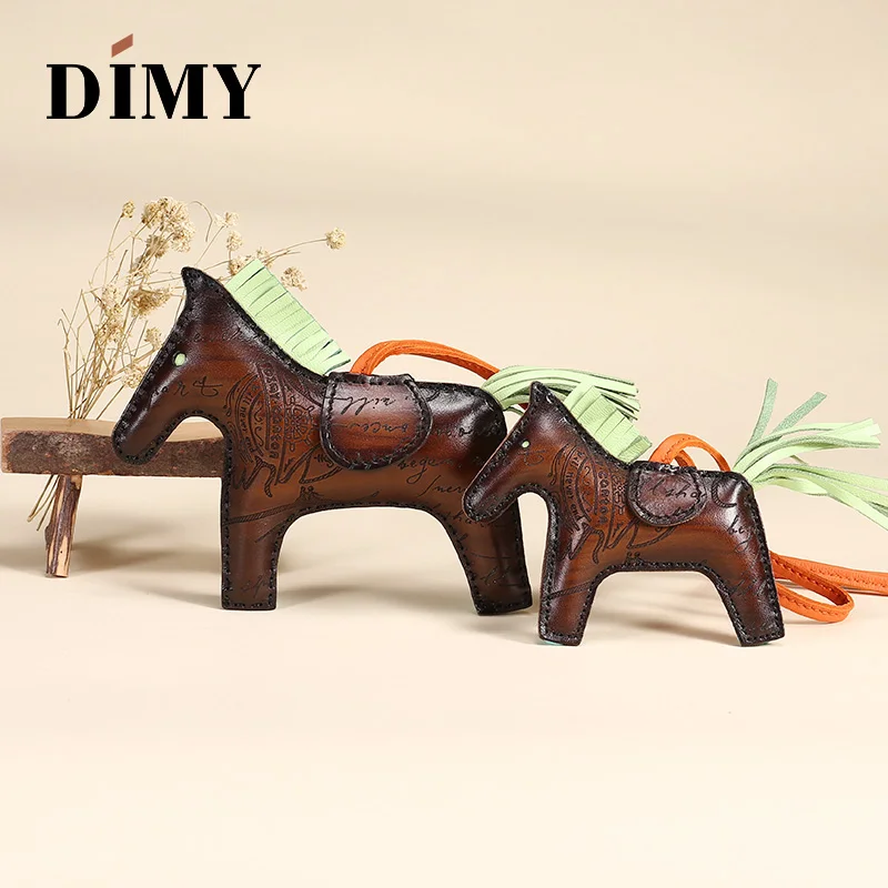 2019 DIMY latest fashion leather pony charm men's bag new bag charm PM 13 * 10