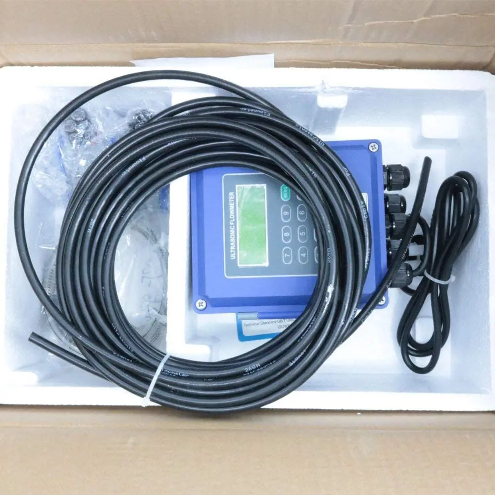 Цифровой ультразвуковой расходомер воды настенный измерительный прибор