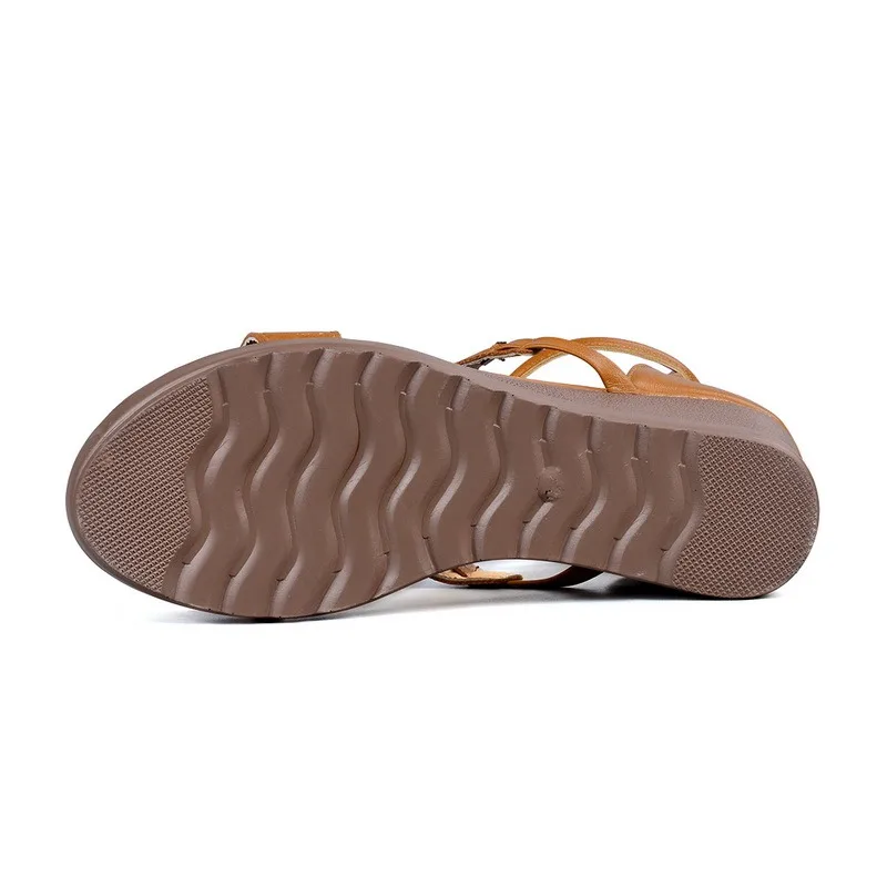 

2021 Ladies Wedge Sandals Women Shoes Summer Gladiator PU Open Toe Elastic Sandals Female Casual summer Women's Sandals