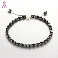 fashion trendy bracelet ceramic making pearl shape zircon womens chain mail jewelry bracelet black white color daily wear