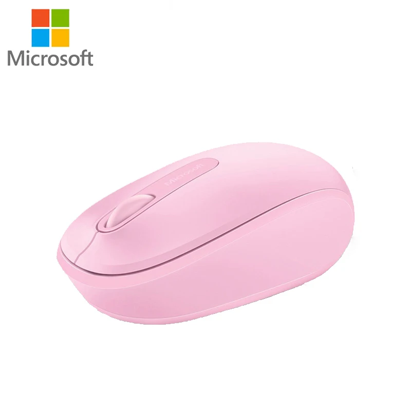Microsoft 1850 Беспроводная мини-мышь, портативная офисная 2,4 ГГц Беспроводная розовая мышь, оригинальная креативная ПК Милая карманная мышка