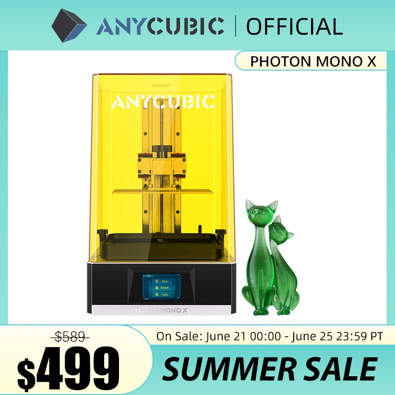 3D принтер ANYCUBIC Photon Mono X УФ CD смоляный с монохромным экраном 4K дистанционным