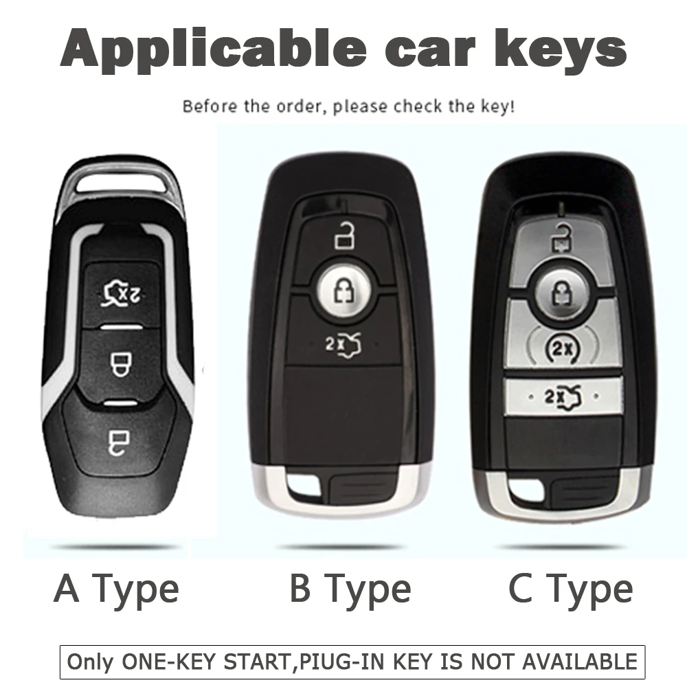 

Key Case For Ford Focus Edge Explorer 5 Mondeo Mk4 Mustang For Lincoln MKC MKZ MKX Leather Car Smart Car Key Case Cover Bag