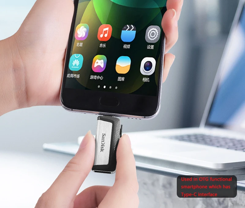 Sandisk 128 GB USB флэш-накопитель 64 GB Extreme Тип-C 256 GB Pen Drives 32 GB USB3.1 Flashdisk двойной OTG Memory Stick 150 МБ/с. SDDDC2