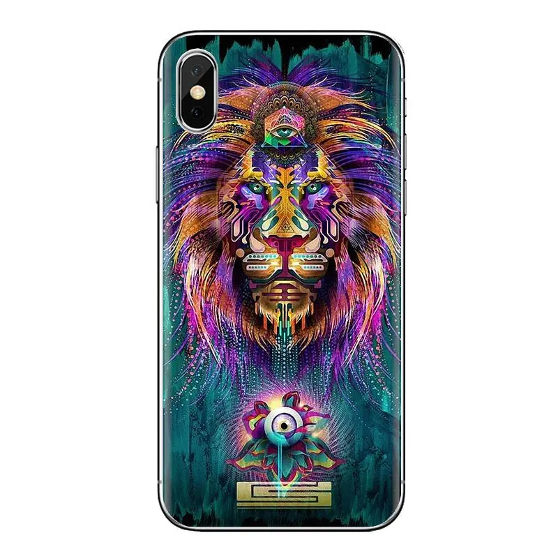 Trippy Feral Digital Tiger fractal For Xiaomi Redmi 4 3 3S Pro Mi3 Mi4 Mi4i Mi4C Mi5 Mi5S Mi Max Note 2 TPU Transparent Case |
