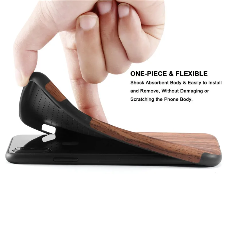 Роскошный Винтажный чехол с текстурой древесины для iPhone 7 8 6 6S Plus Мягкий