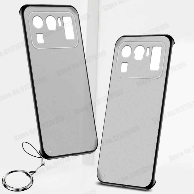 Матовый безрамочный чехол с кольцом-держателем для телефона Xiaomi 11 Ultra 10S 10T Lite