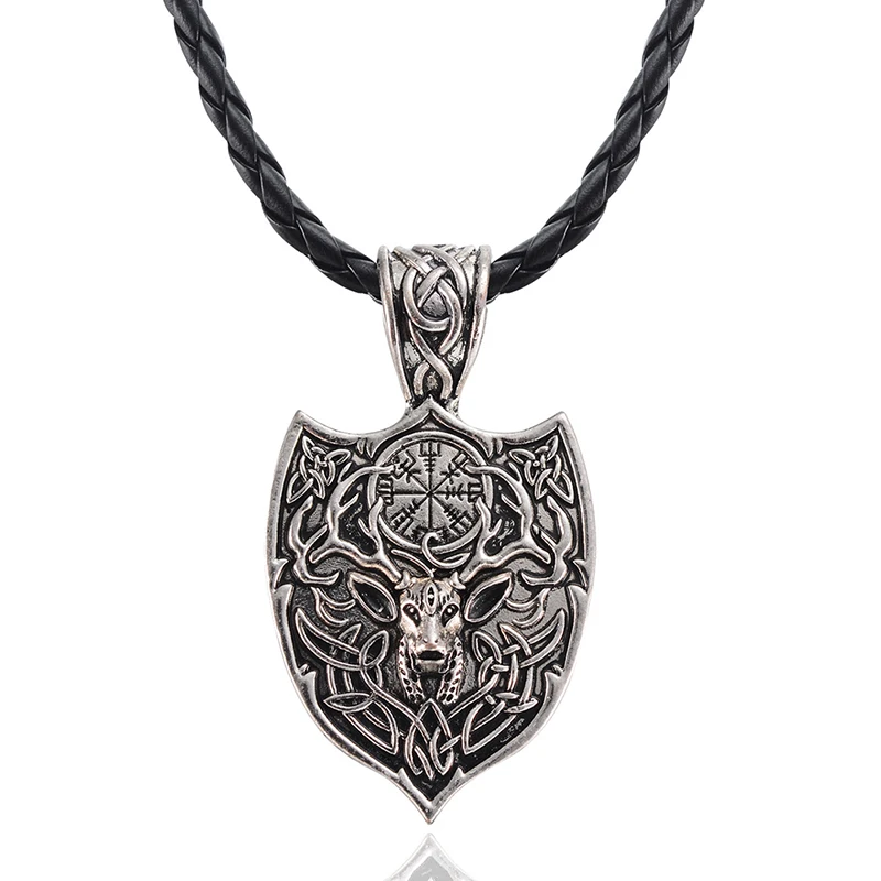 Новинка 1 шт ретро большое ожерелье с подвеской в форме оленя старинное серебро