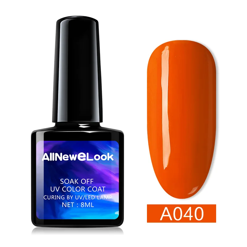 040 Allnewelook летний Гель-лак для ногтей желтый Полупостоянный цветной стойкий 8 мл замачиваемый УФ-Гель-лак УФ светодиодный грунтовка для ногтей - Цвет: 040
