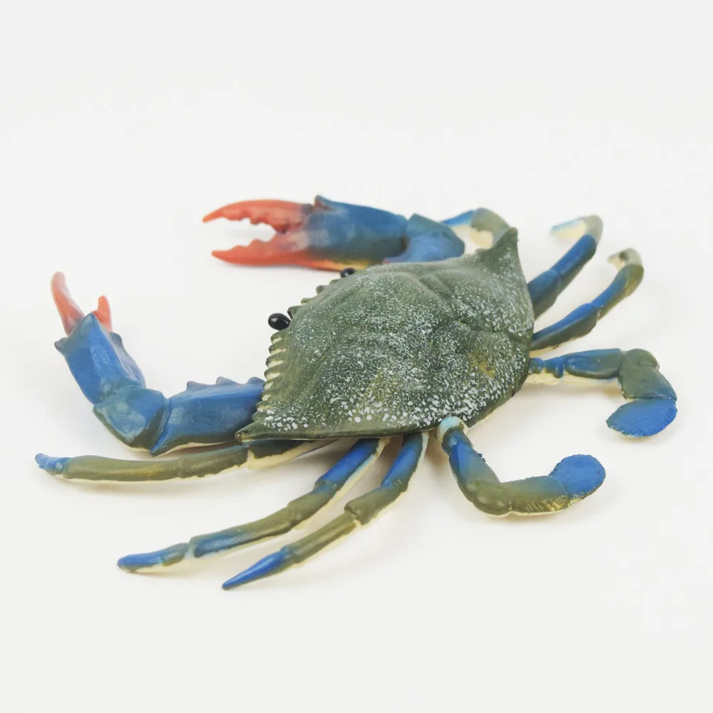 

17cm PVC Blue Crab Realistic Sea Animal Model Solid Figure Ocean Kids Toy Gift