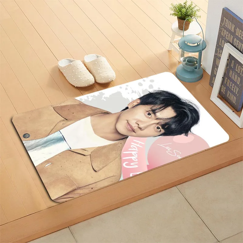 

KPOP Lee Seung Gi Doormat Floor/Bath/Kitchen/Beach Mat Flannel Sponge Fabric 3D Print Shaggy Custom Decoration For Bedroom 0824
