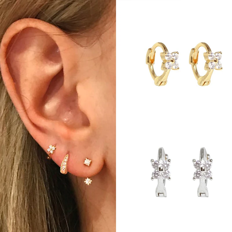 

BOAKO Pendientes Plata 925 Earrings For Women Star Bees Earrings Dangle Cartilage Jewelry Ear Piercing Unusual #19