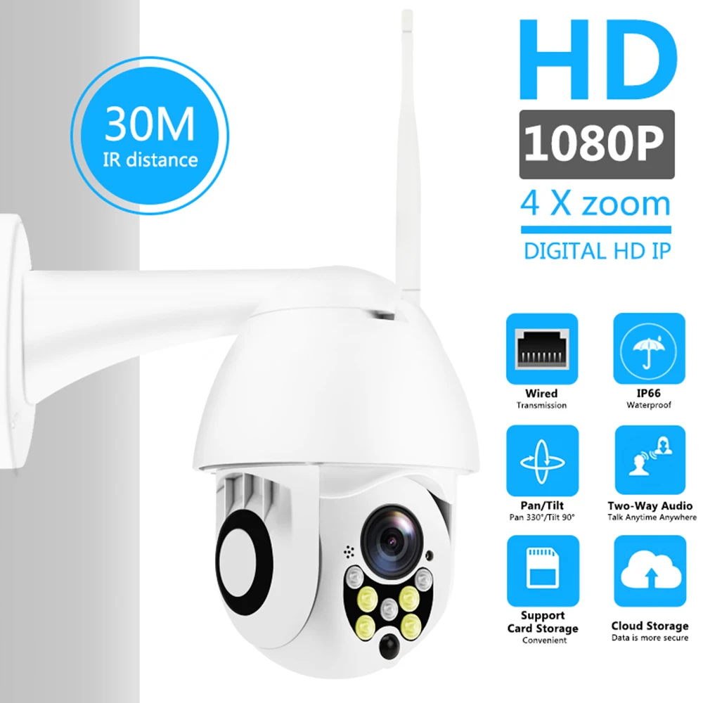 Камера hut 1080P IP камера WiFi наружная скоростная купольная беспроводная