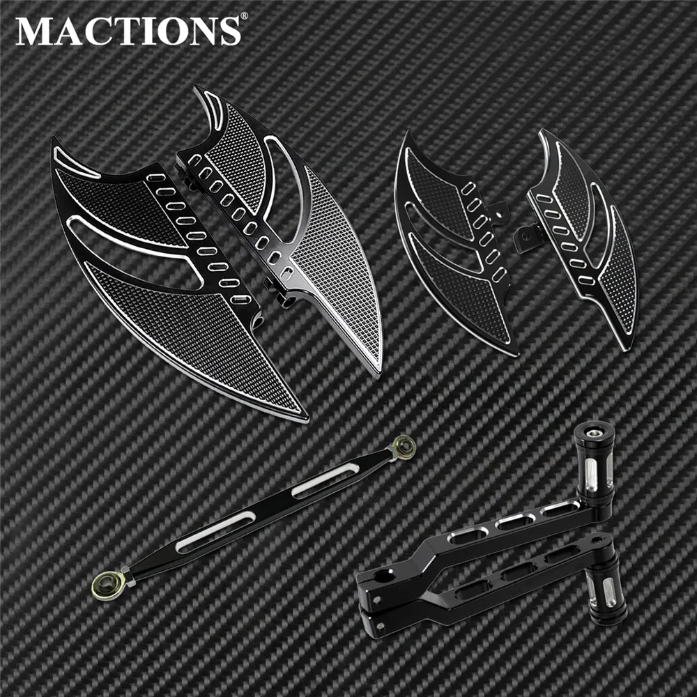 

Передние и задние подножки для мотоцикла, ЧПУ, драйвер, задняя подвеска рычага переключения педали, черные подножки для Harley Softail Touring