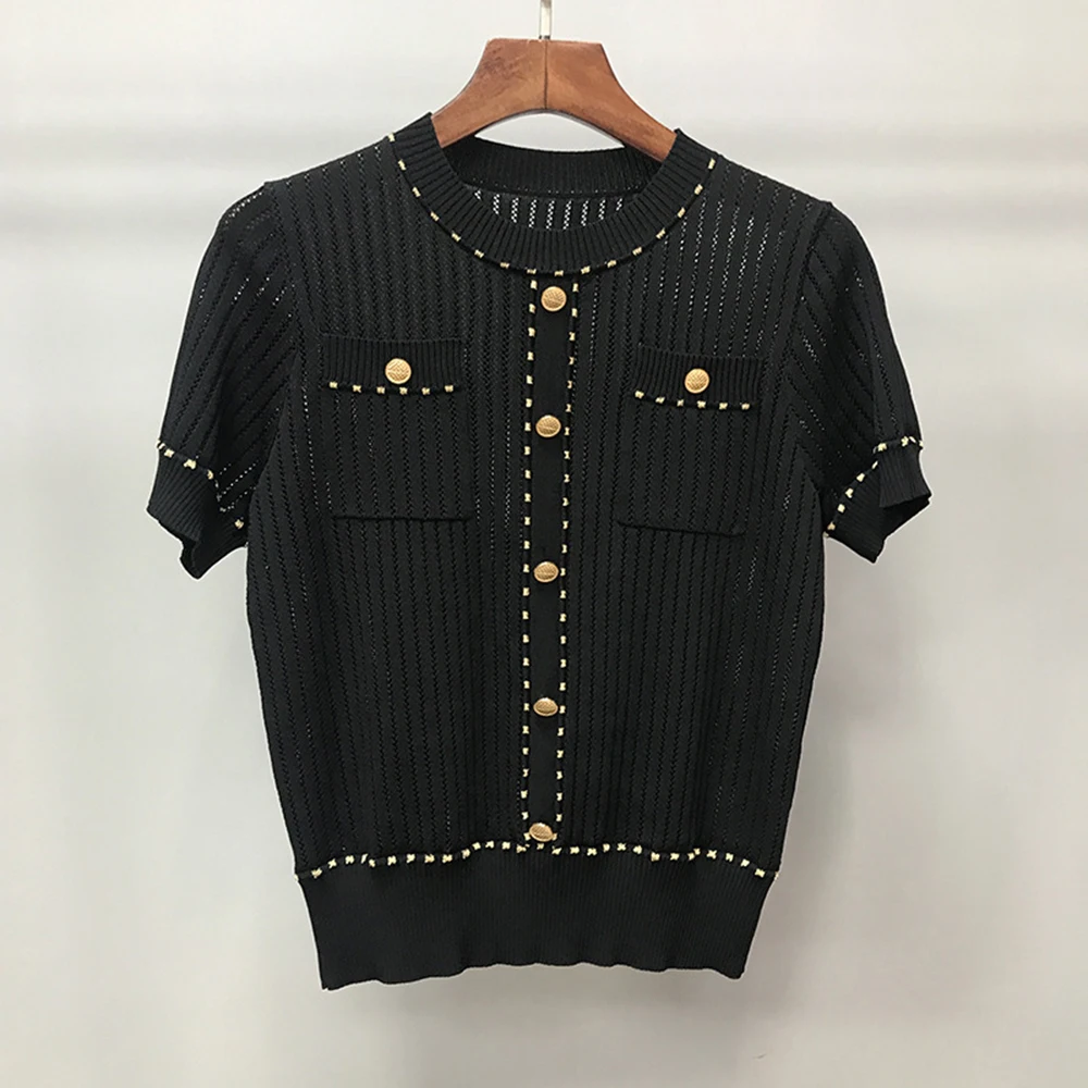 Весна лето 2020 костюм темпераментная открытая шелковая трикотажная футболка и