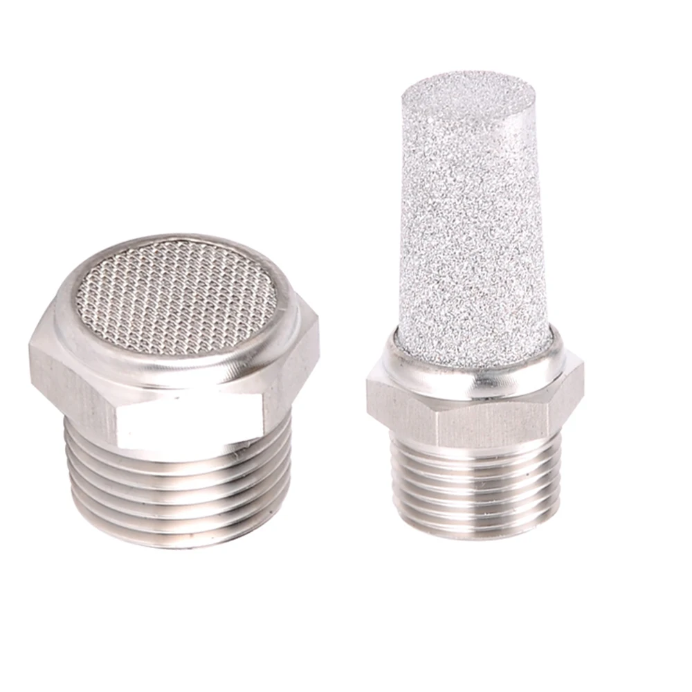 Pneumatic connector 304 stainless steel muffler BSP 1/8&quot 1/4&quot 3/8&quot 1/2&quot accessories noise filter throttle | Обустройство