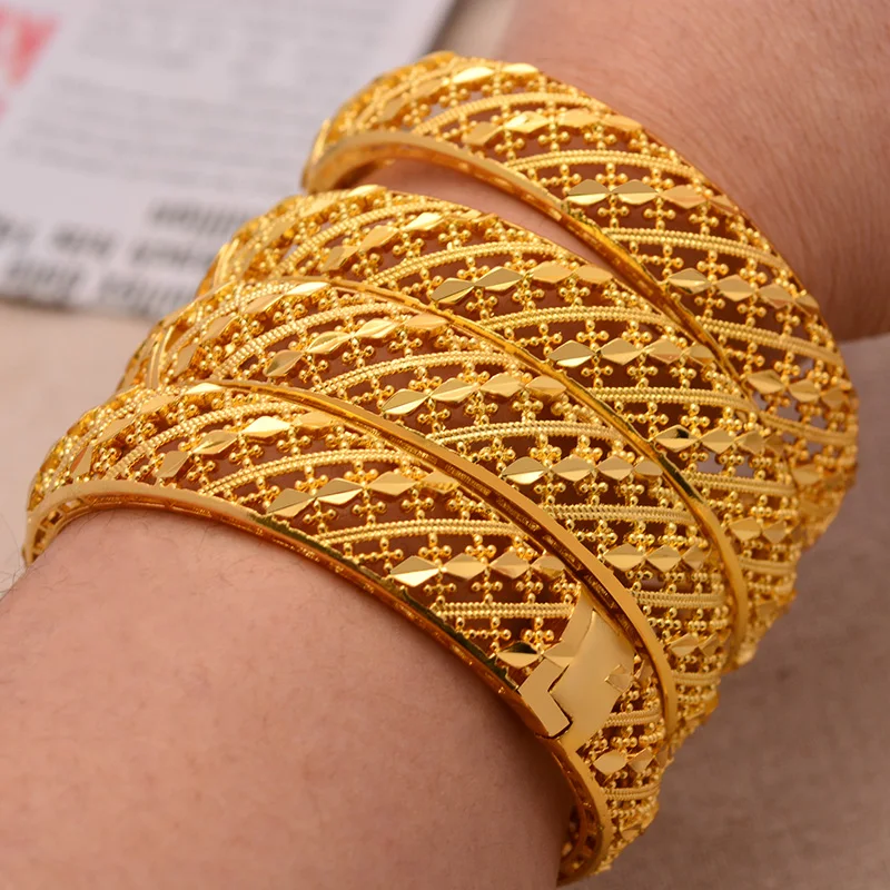 Большие роскошные открытые браслеты Wando для женщин/девушек свадебные из Дубая и