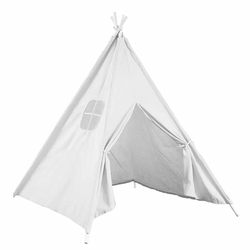 

Big Size 2.2M Indian Children's Tent Pyramid Outdoor Big Teepee Cotton Canvas Indian Family Picnic Tent Room Decoration