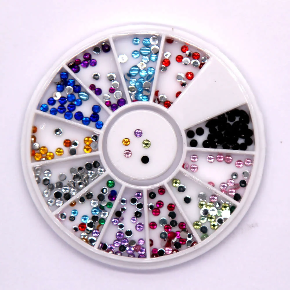 1 коробка красочные блестящие стразы с кристаллами AB без фиксации блестящая