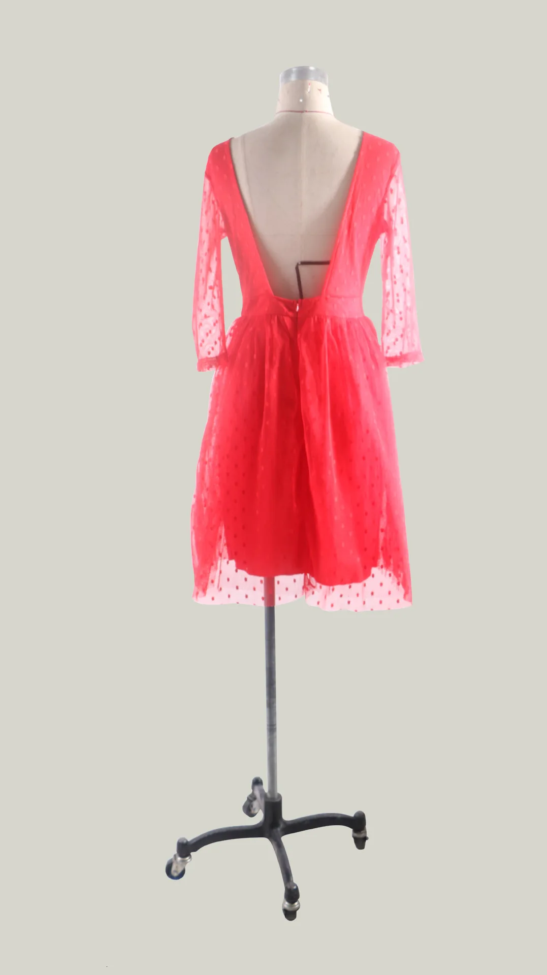 BacklakeGirls Scoop Neck A Line Solid Color Full Sleeves Tulle Mini Cocktail Dresses Backless Women Party Dress 2019 | Свадьбы и