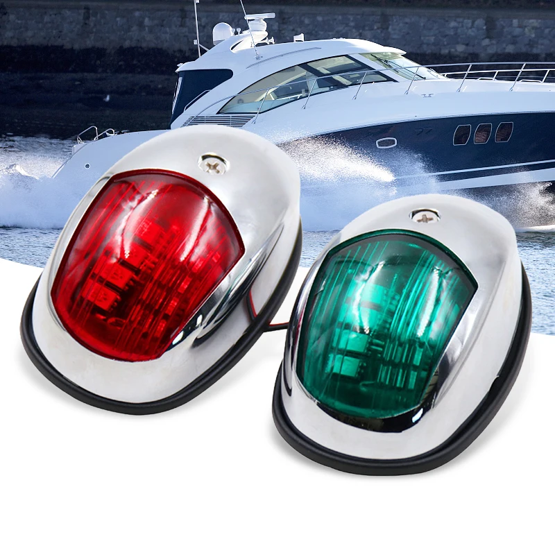 2pcs Green and Red Boat Bow Navigation Light Stern Lights Side Lamp for Marine Yacht Kayak | Автомобили и мотоциклы