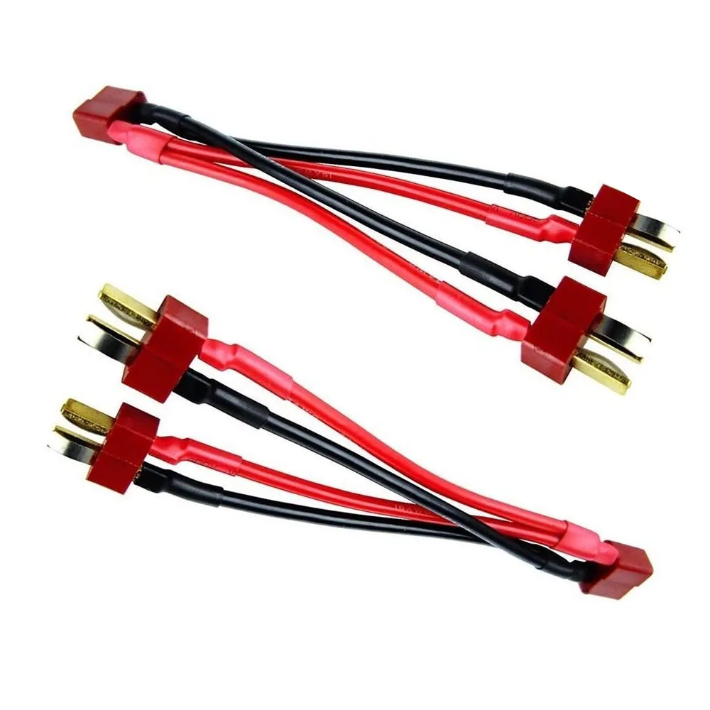 

2pcs Amass T plug parallel cable Deans connector with 12awg Soft Silicone Wire Switch Cable for RC Lipo Battery DIY RC parts