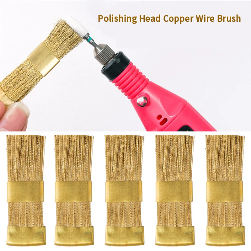 

Copper Wire Nail Art Bits Cleaning Brush Nail Polish Head Cleaner Nail Art Bits Manicure Cleaning Brush Tool Accessories
