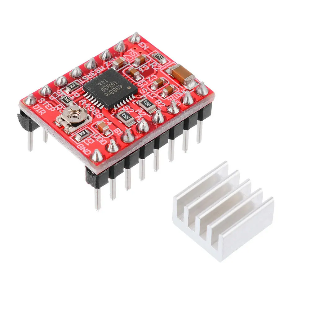 10 шт./лот A4988 Драйвер шагового двигателя Модуль с радиатор Reprap доска 4 слойные PCB