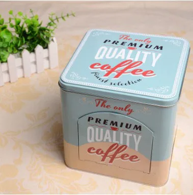 Металлическая квадратная банка для хранения классический скандинавский