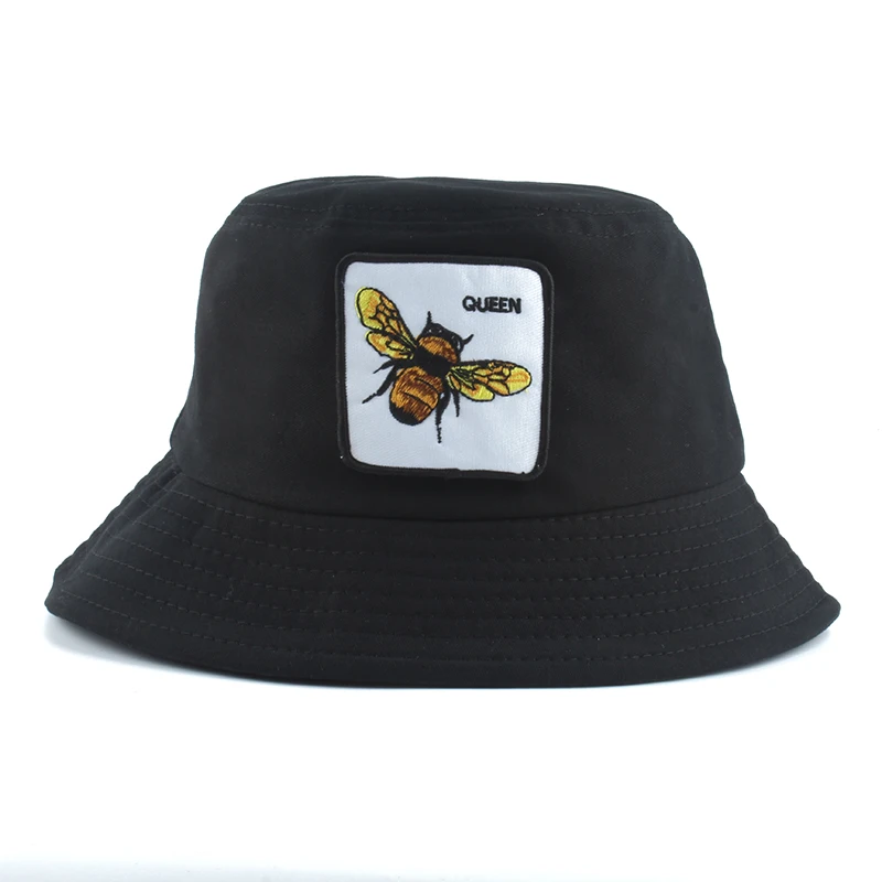 Панама с вышивкой животного для мужчин и женщин шляпа козырьком в стиле хип хоп