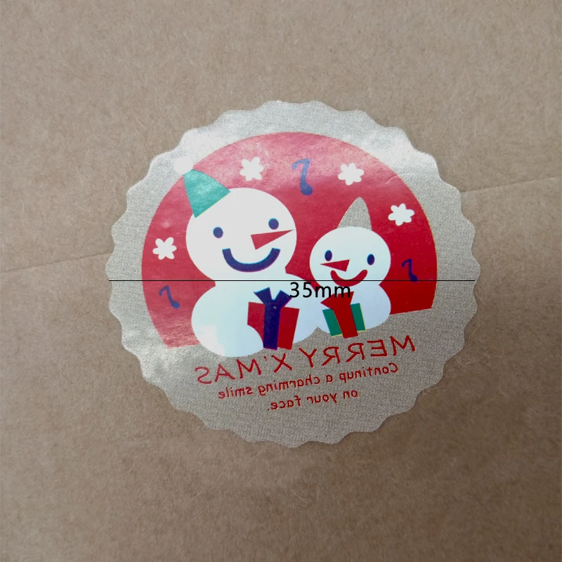 90pcs per pack 100 шт./лот, милый Санта-Клаус, снеговик, лось, рождественский подарок, клейкие этикетки из крафт-бумаги, кухня, сладости, печать для вечеринки, наклейка s - Цвет: 90pcs per pack