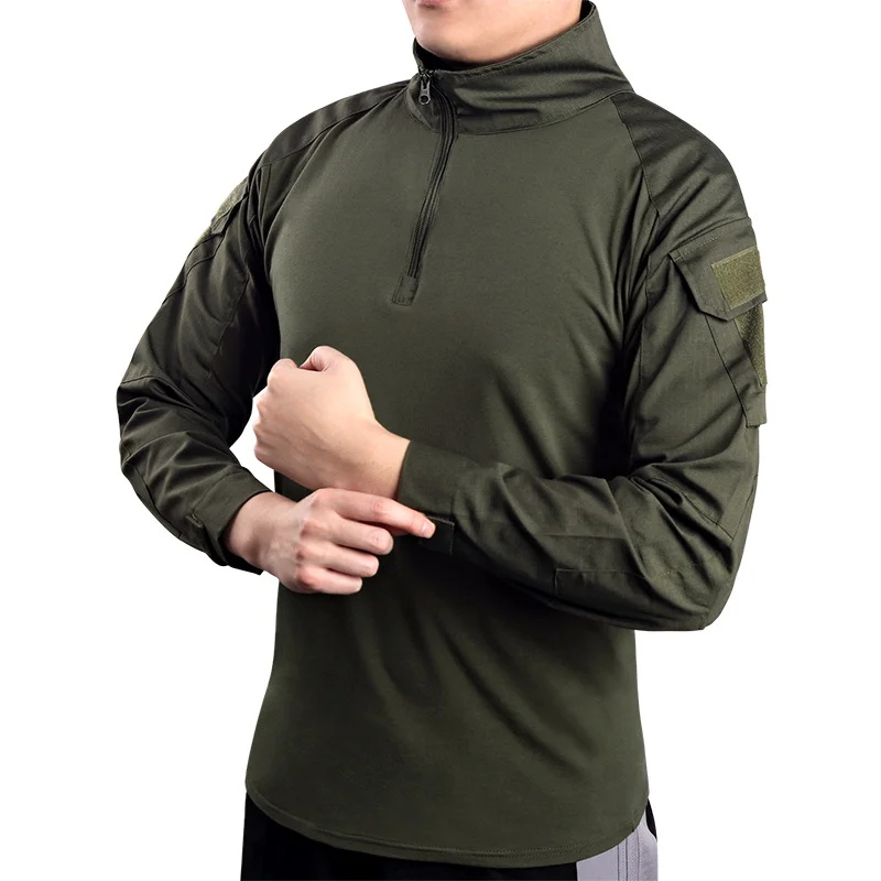 Men's Tactical T-Shirt Military Army Camouflage Long-Sleeve Male Hunting Breathable Sport Clothes Autumn Spring Cotton |