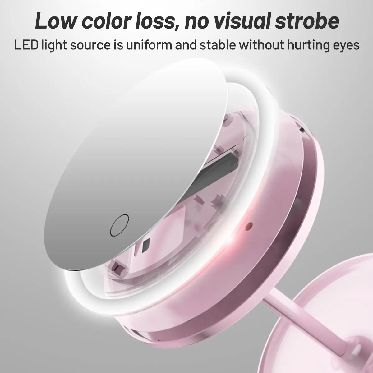 Регулируемое вращающесветодиодный светодиодное зеркало для макияжа съемный