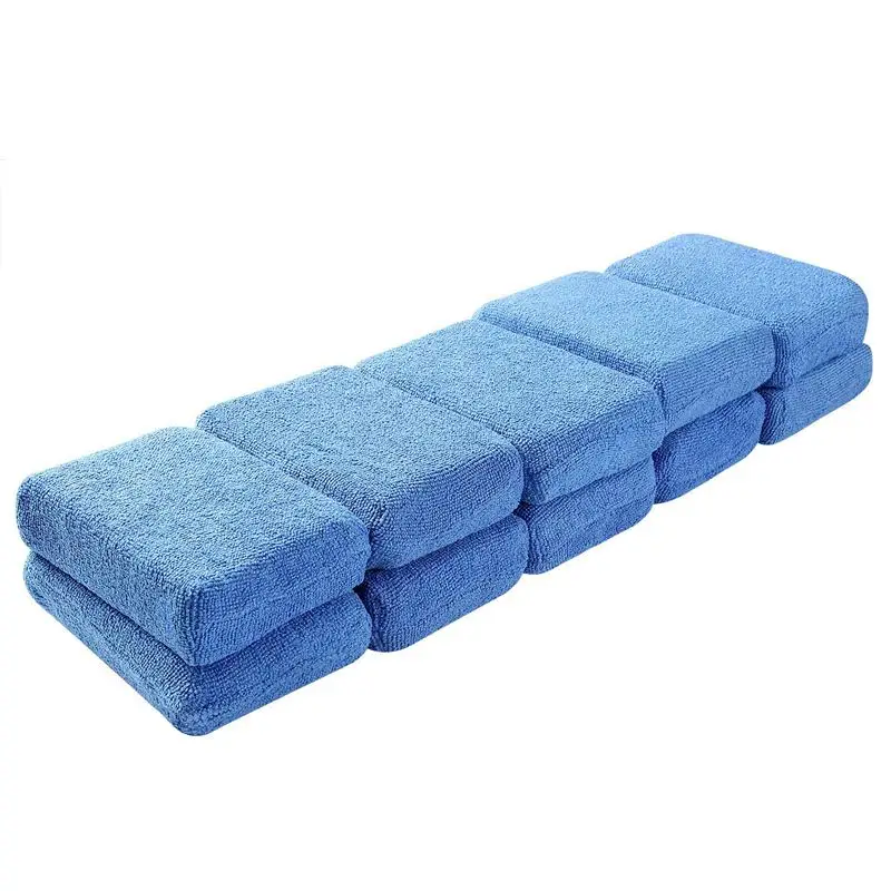 

Wax Applicator Pads - Pack 0f 10 Car Detailing Sponges Washable Soft Foam Application Pads For Polish (Blue)