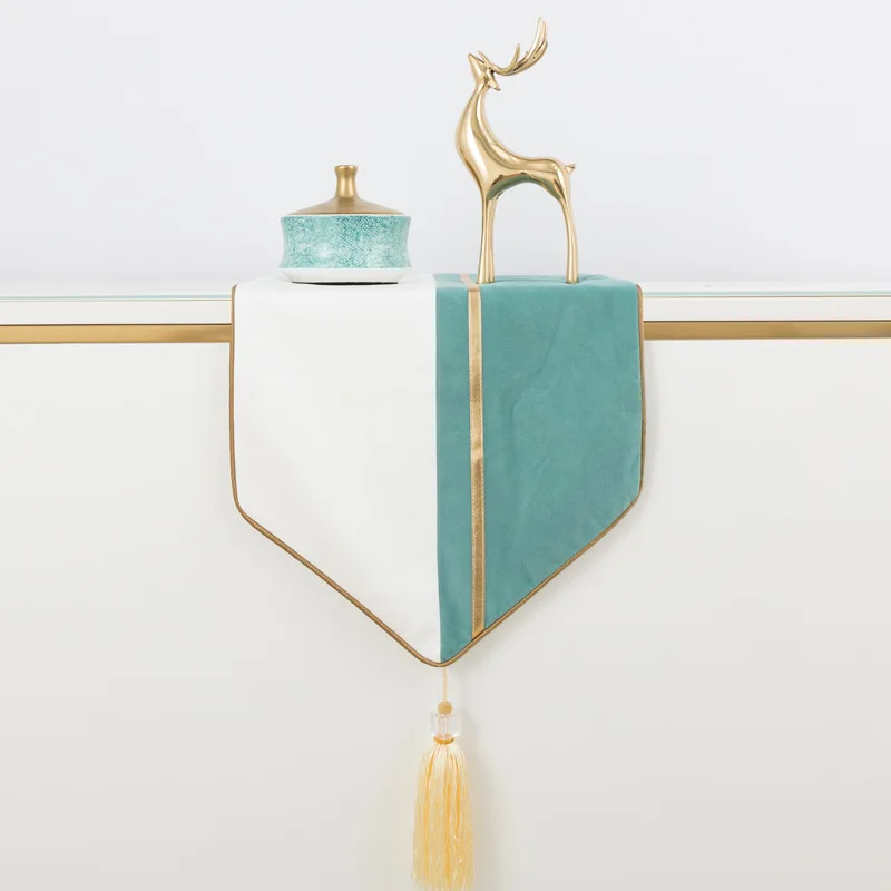 modern light luxury table runner long strip of high grade coffee table decoration cloth dust cover for tv cabinet 32210 cm free global shipping