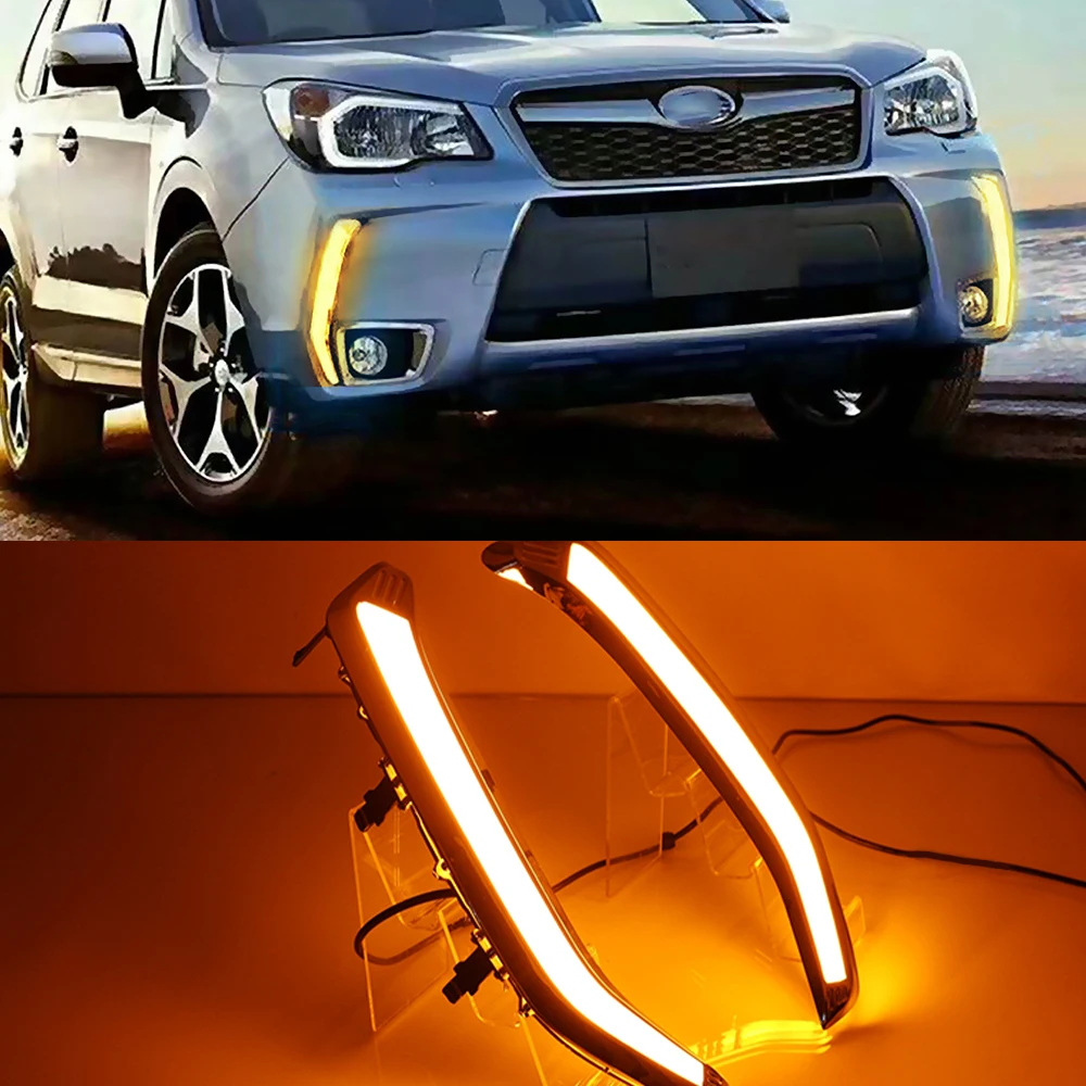 CSGJMY 1 Набор для Subaru Forester 2013 2014 2015 2016 2017 2018 светодиодный DRL Дневной светильник