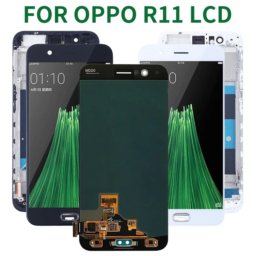 

5,5 дюймовый белый корпус сенсорный экран дигитайзер Запасные части для замены подарок для OPPO R11 LCD