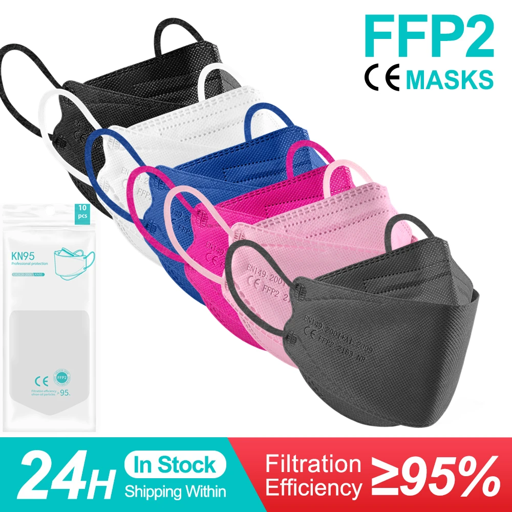 

FFP2 Fish Mask 4 Layers CE Protective KN95 Disposable fpp2mask Face Masks FFP2 Dustproof Masque Respirato mouth Mascarillas