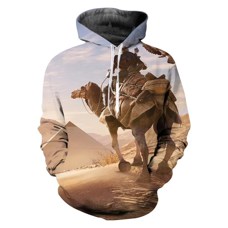 Светло коричневый Assassin's Creed пуловер Новое поступление толстовки Sudaderas Para Hombre