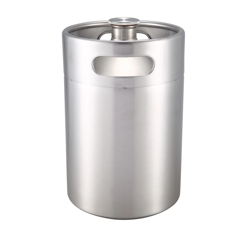 

304 Stainless Steel 5L Mini Keg Beer Pressurized Growler Portable Beer Bottle Home Brewing Beer Making Tool