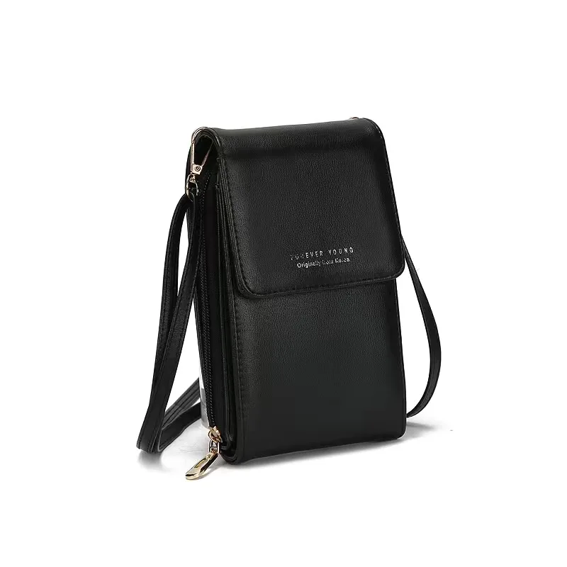 

High Quality Mini Multifunctional hanging neck PU crossbody mobile phone bag Coin Purse Cute cosmetic bag