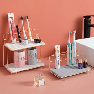 bathroom diatomite storage rack electric toothbrush holder with quick dry diatomaceous mat cosmetic stand tray bath organizer free global shipping