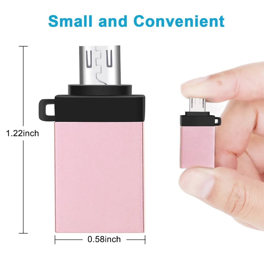 Адаптер Tongdaytech Micro USB OTG переходник с папа на мама брелоком для Android устройств Samsung
