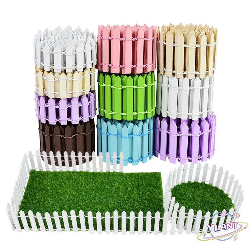 

100cm/roll 3cm 5cm Wooden Fencing Wood Barrier DIY Mini Landscape Fairy Garden Figurines Miniatures Accessories Handmade Crafts